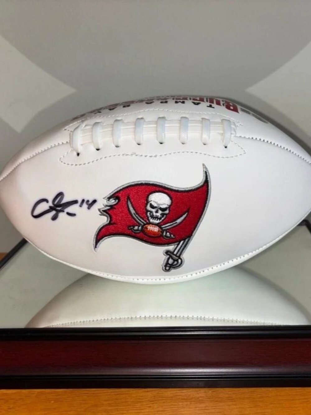 Chris Godwin BUCCANEERS AUTOGRAPH SIGNED WHITE LOGO FOOTBALL WITNESS COA Beckett
